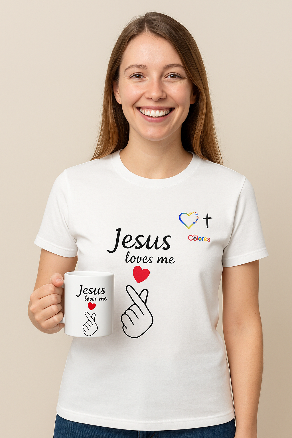 Camiseta Unisex “Jesus Loves Me” – Edición DeColores