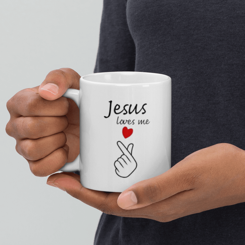 Taza Cristiana “Jesus Loves Me” – Edición De Colores