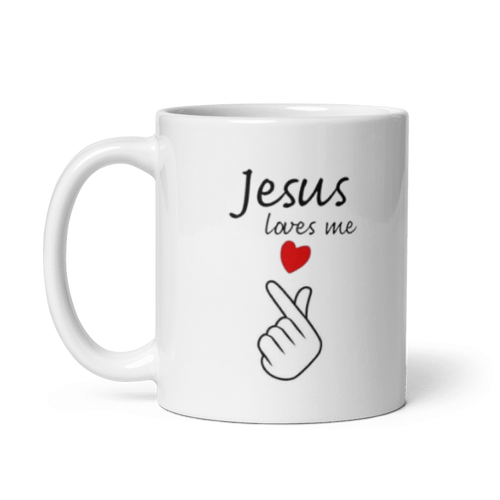 Taza Cristiana “Jesus Loves Me” – Edición De Colores