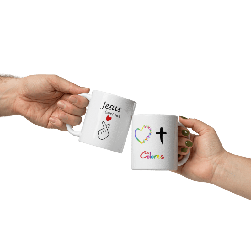 Taza Cristiana “Jesus Loves Me” – Edición De Colores